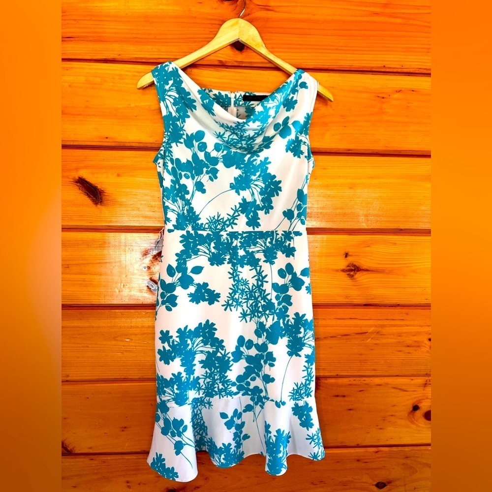 The Limited Sleeveless Cowl Neck Floral Dress 0